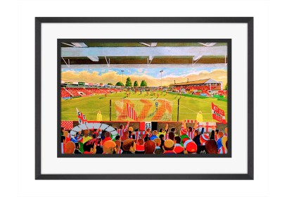 Whaddon Road Stadium Fine Art Print - Cheltenham Town FC
